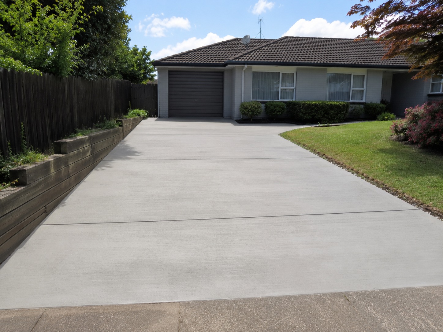 Concrete layers preparing a Hamilton driveway