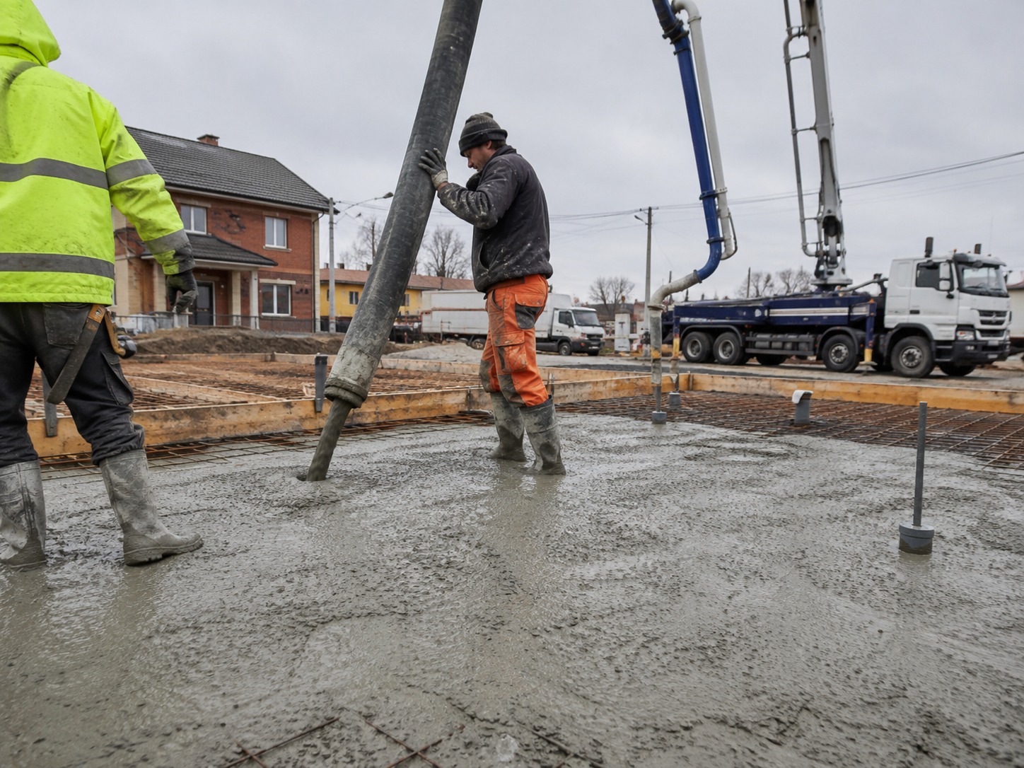 Concrete pumping on a Hamilton site