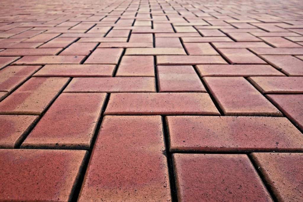 Running bond paver pattern close-up Hamilton
